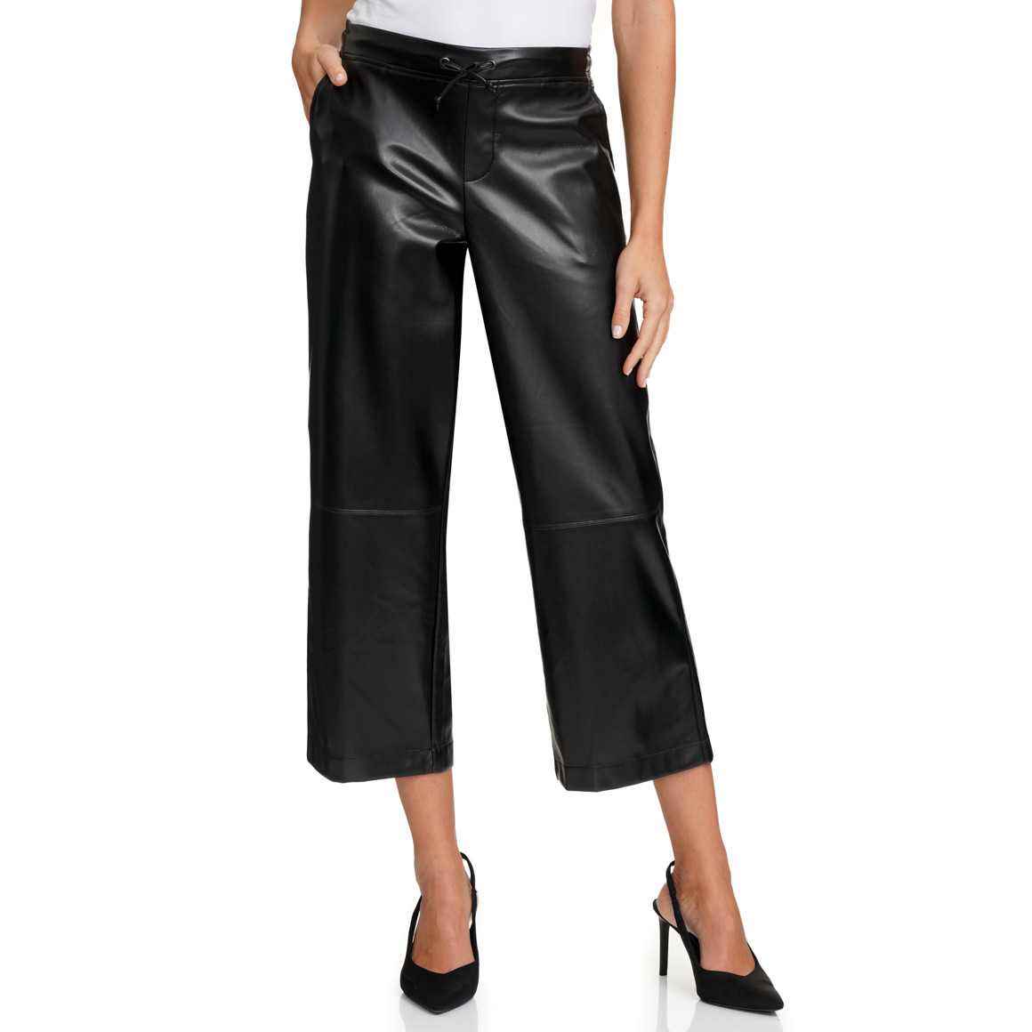Damen Culotte in Leder-Optik