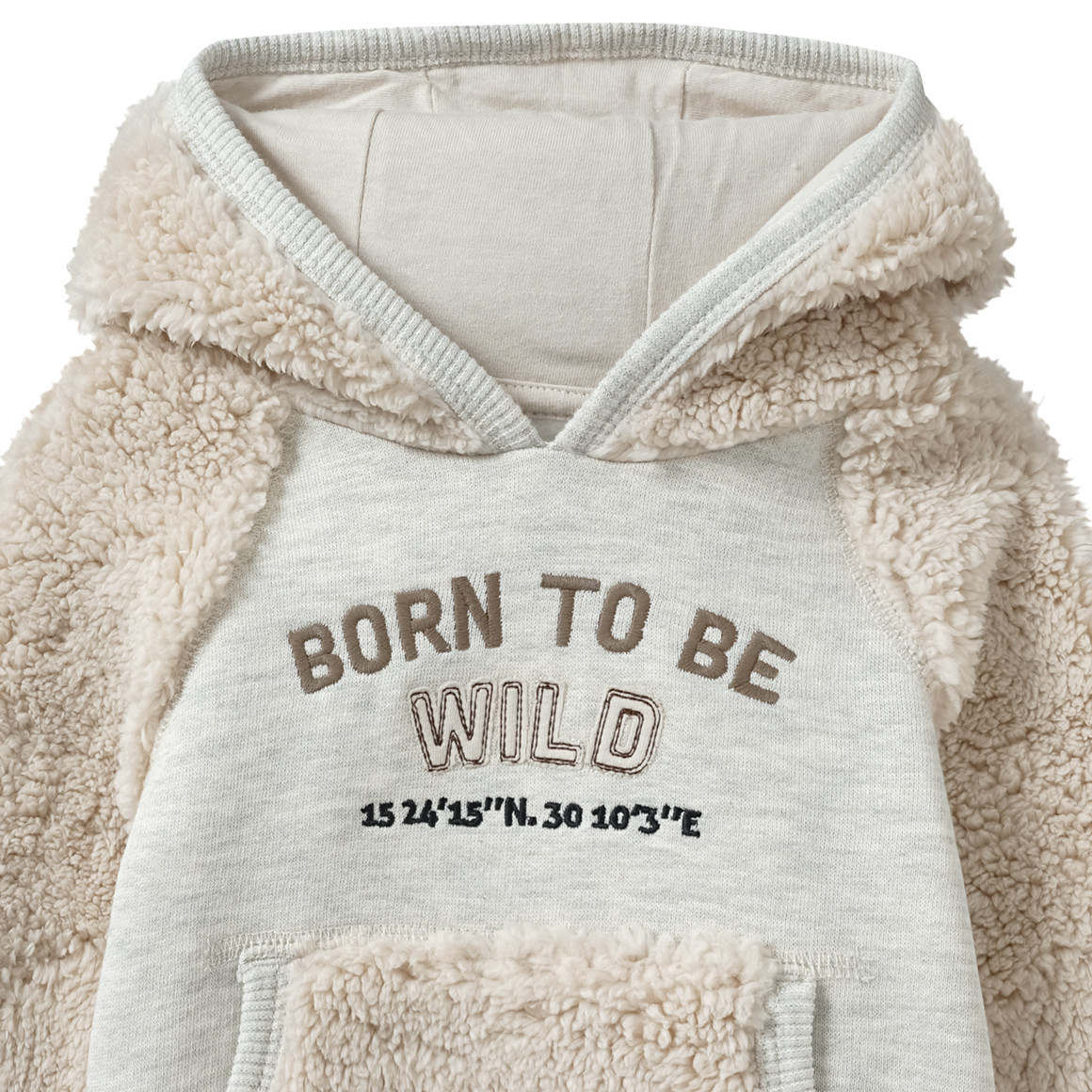 Jungen Hoodie mit Teddyplüsch