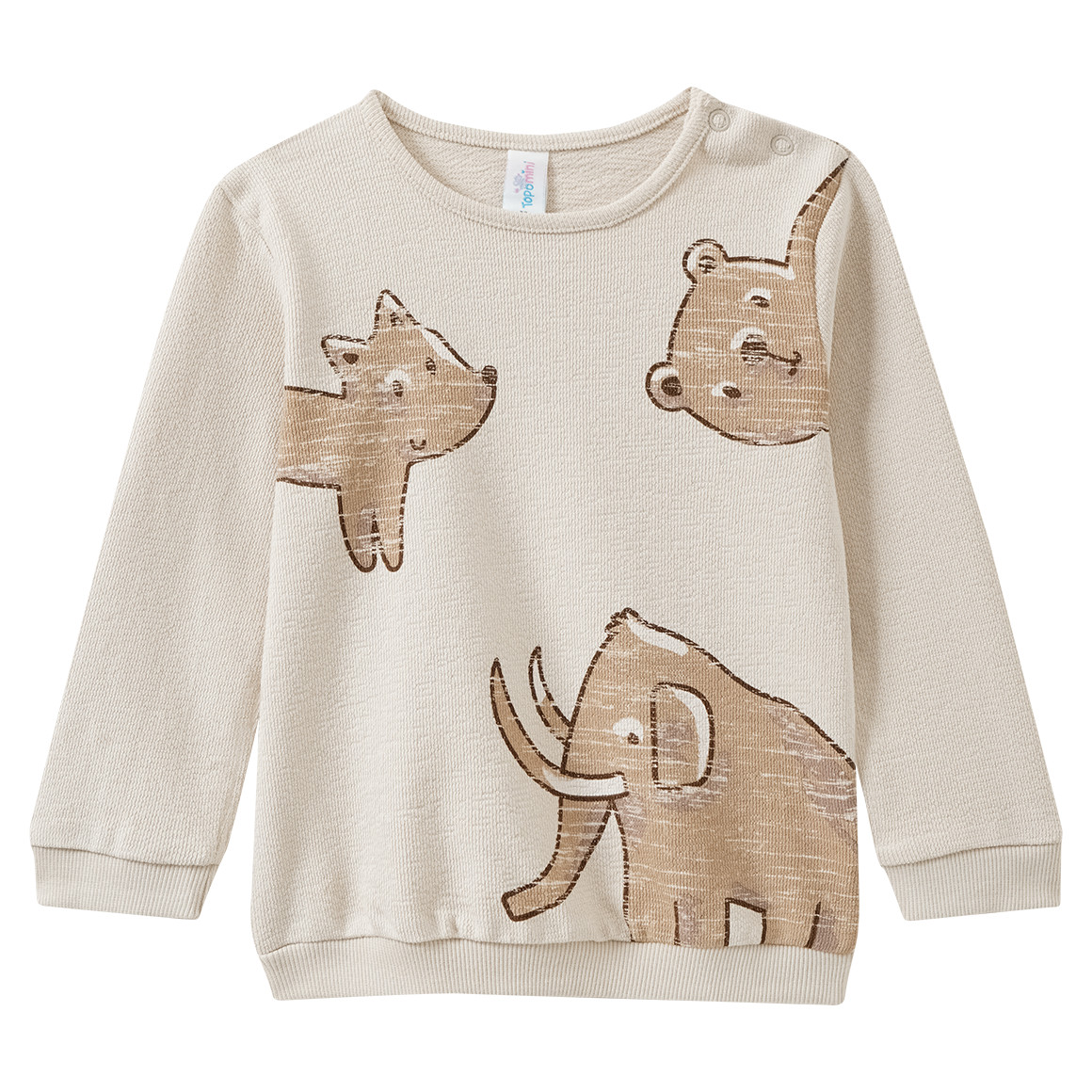Baby sweatshirt met dierenmotieven