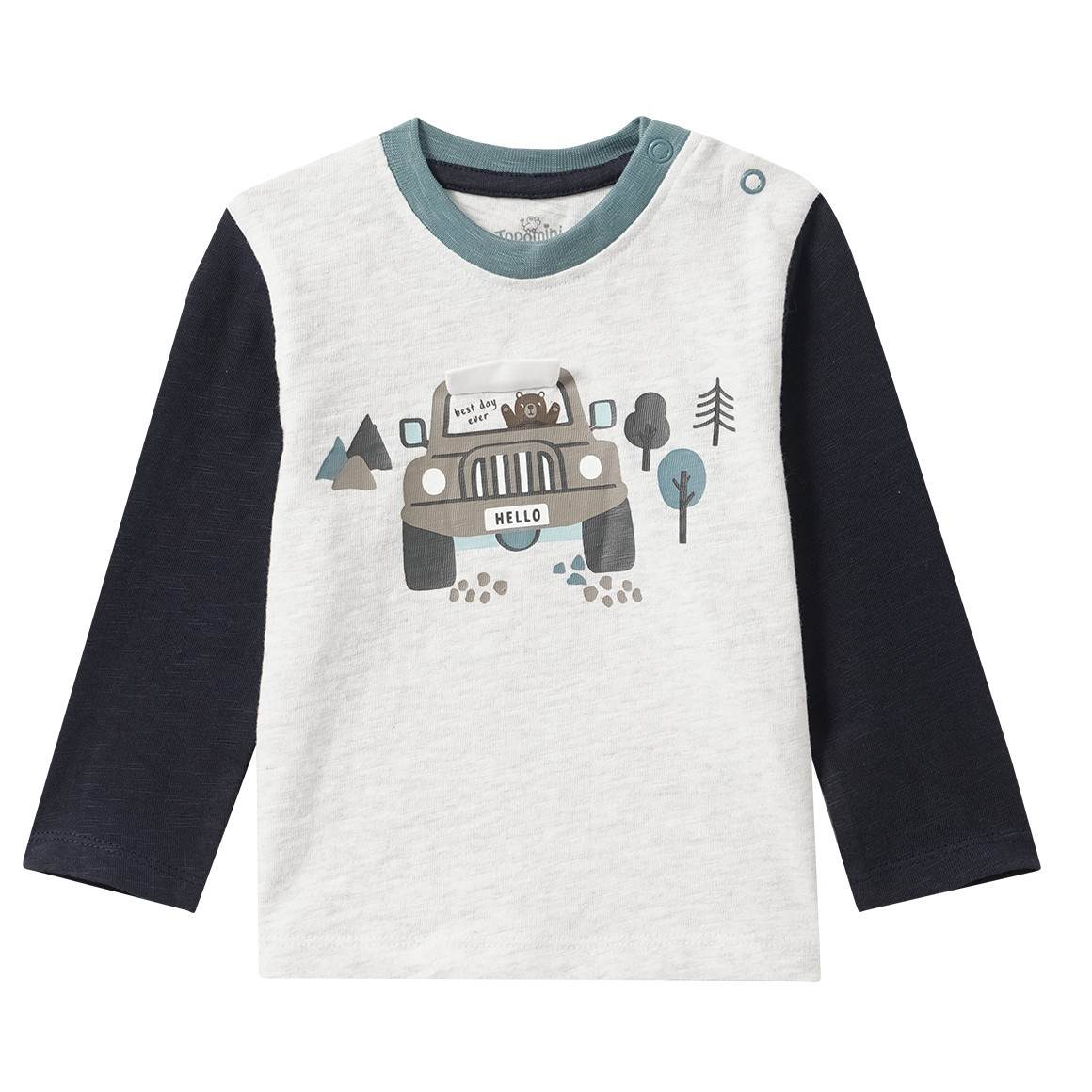 Baby Langarmshirt mit Auto-Print