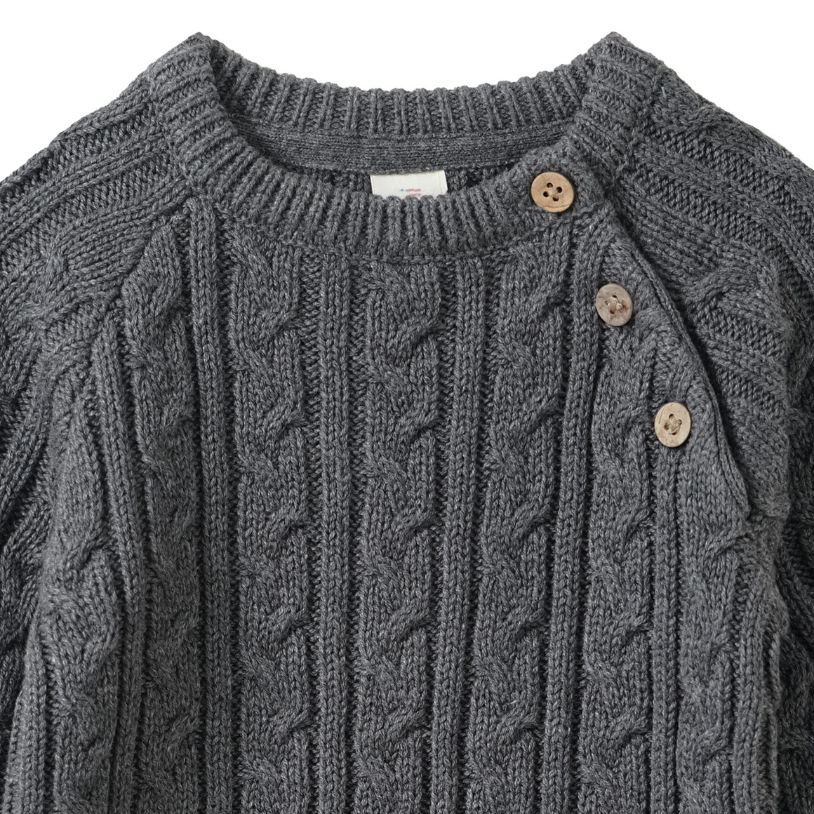 Newborn Pullover mit Zopfstrick