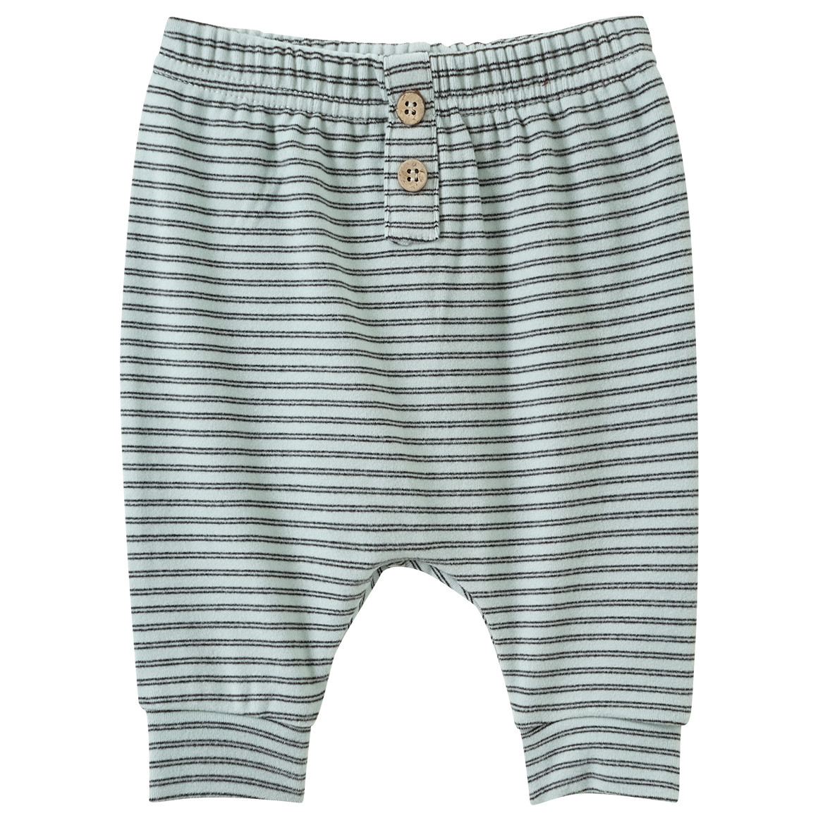 2 Newborn Fleecehosen mit Zierknöpfen