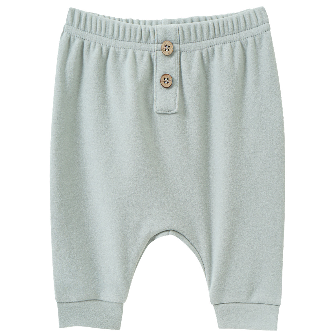 2 Newborn Fleecehosen mit Zierknöpfen