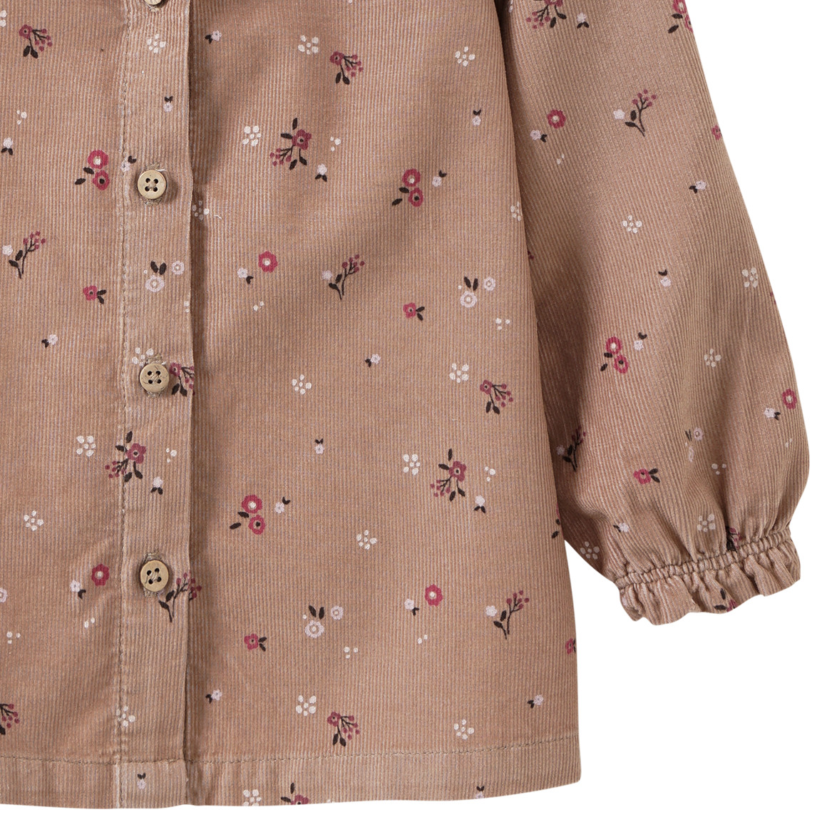 Blouses van babykatoen met bloemen all-over