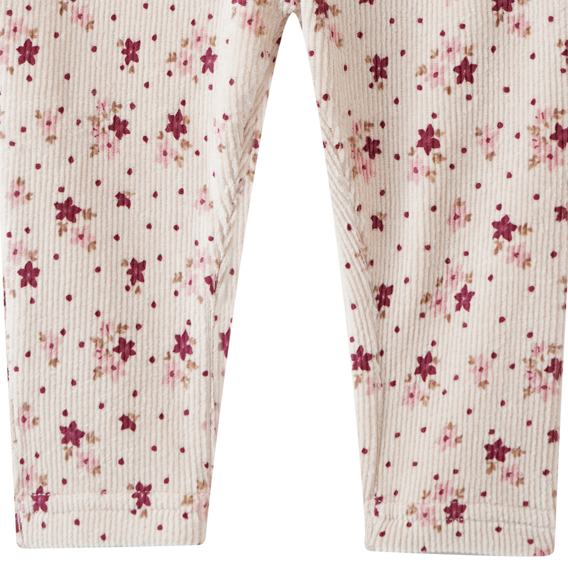 Baby corduroy legging met bloemen