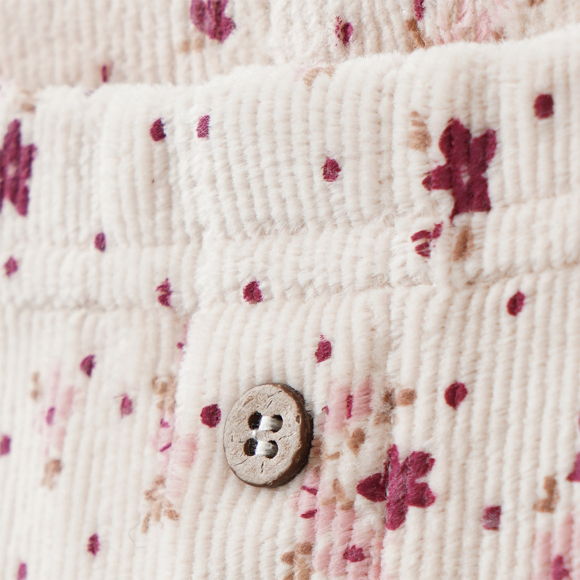 Baby corduroy legging met bloemen