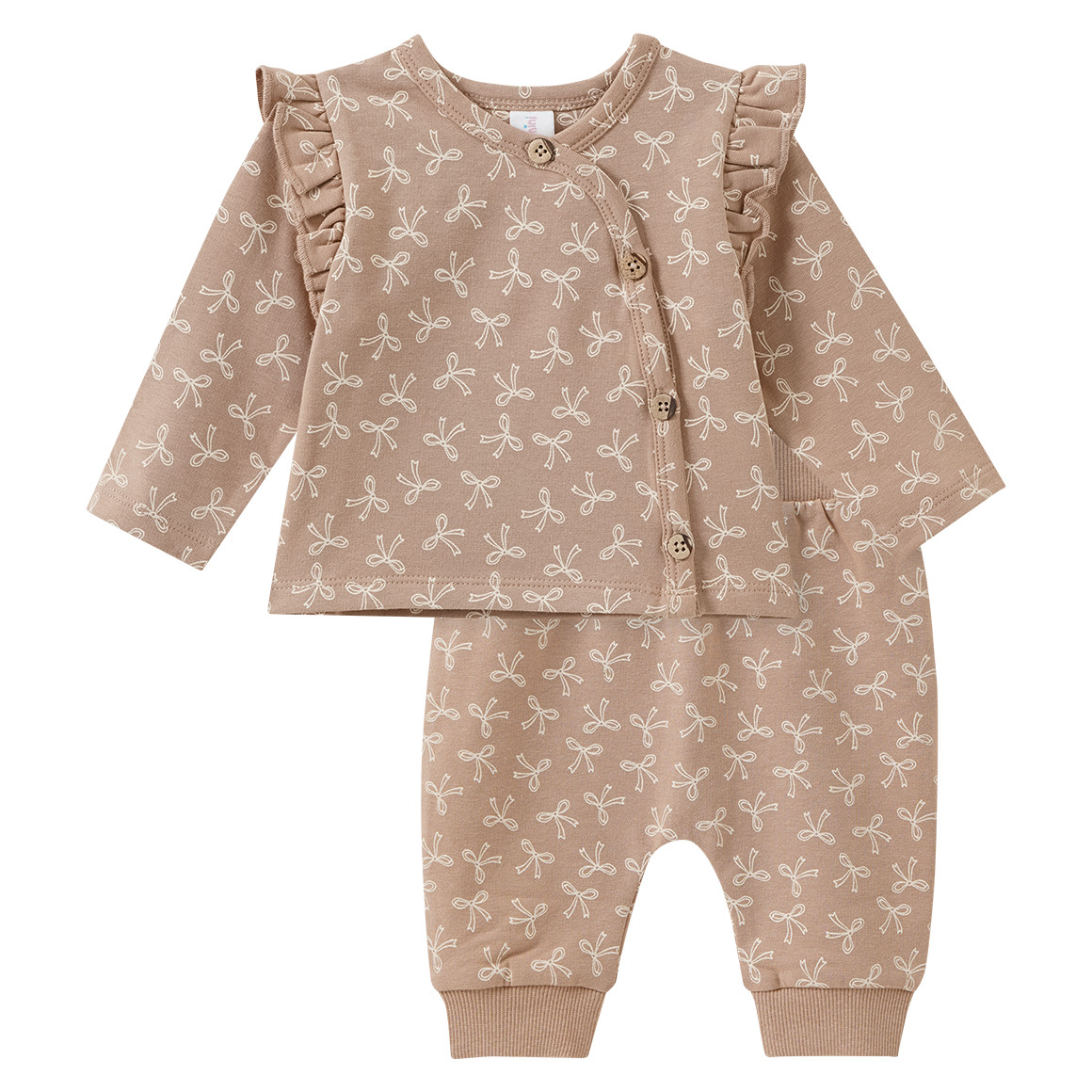 Newborn Set mit Schleifen-Motiv