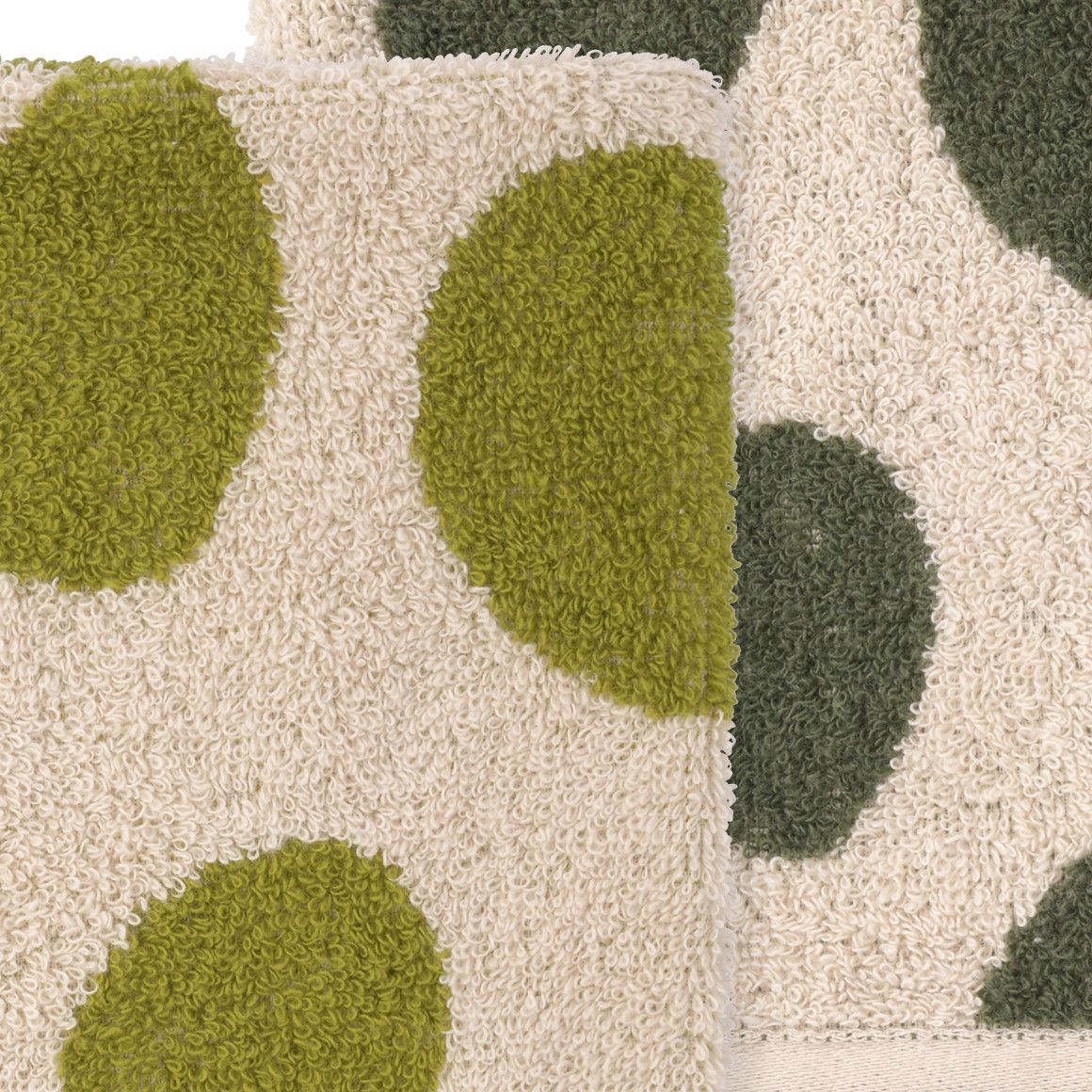 2 Waschhandschuhe mit Allover-Muster