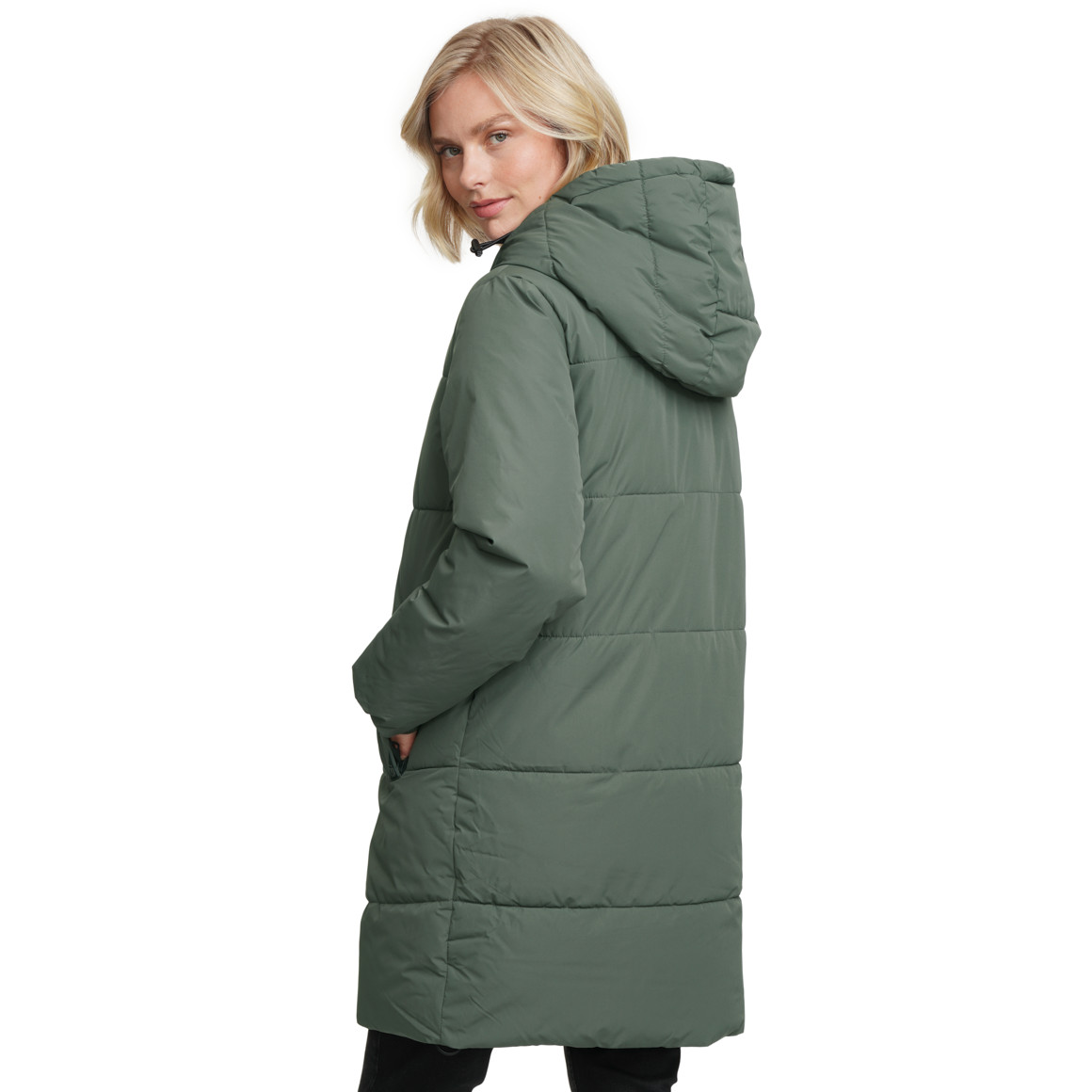 Damen Steppmantel mit Kapuze
