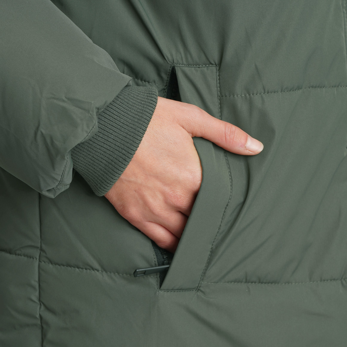 Damen Steppmantel mit Kapuze