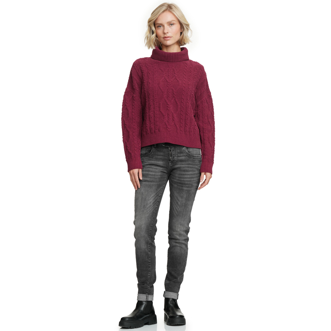 Gebreide chenille trui Dames