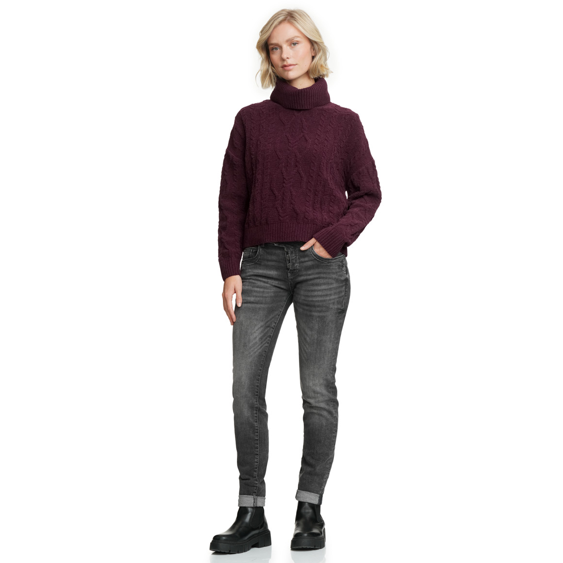 Gebreide chenille trui Dames