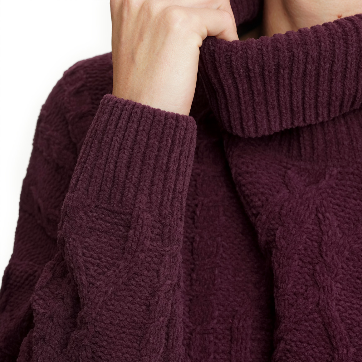 Gebreide chenille trui Dames