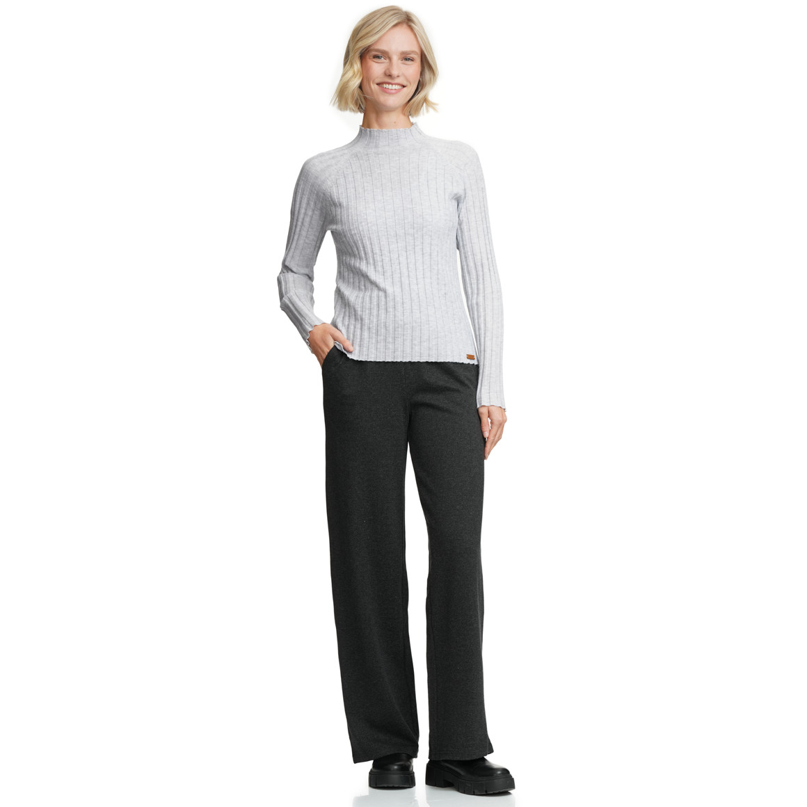 Dames shirt lange mouwen met col