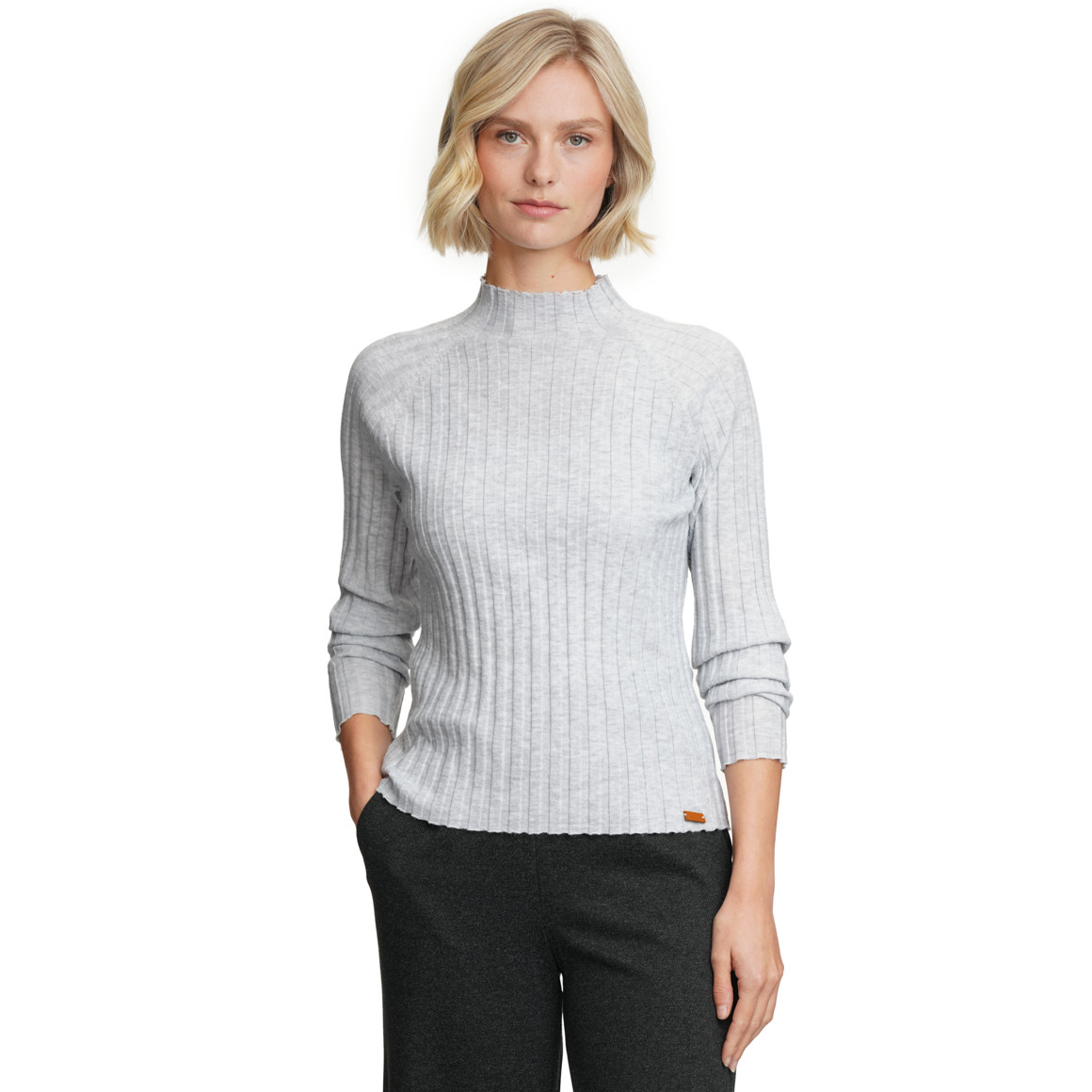 Dames shirt lange mouwen met col