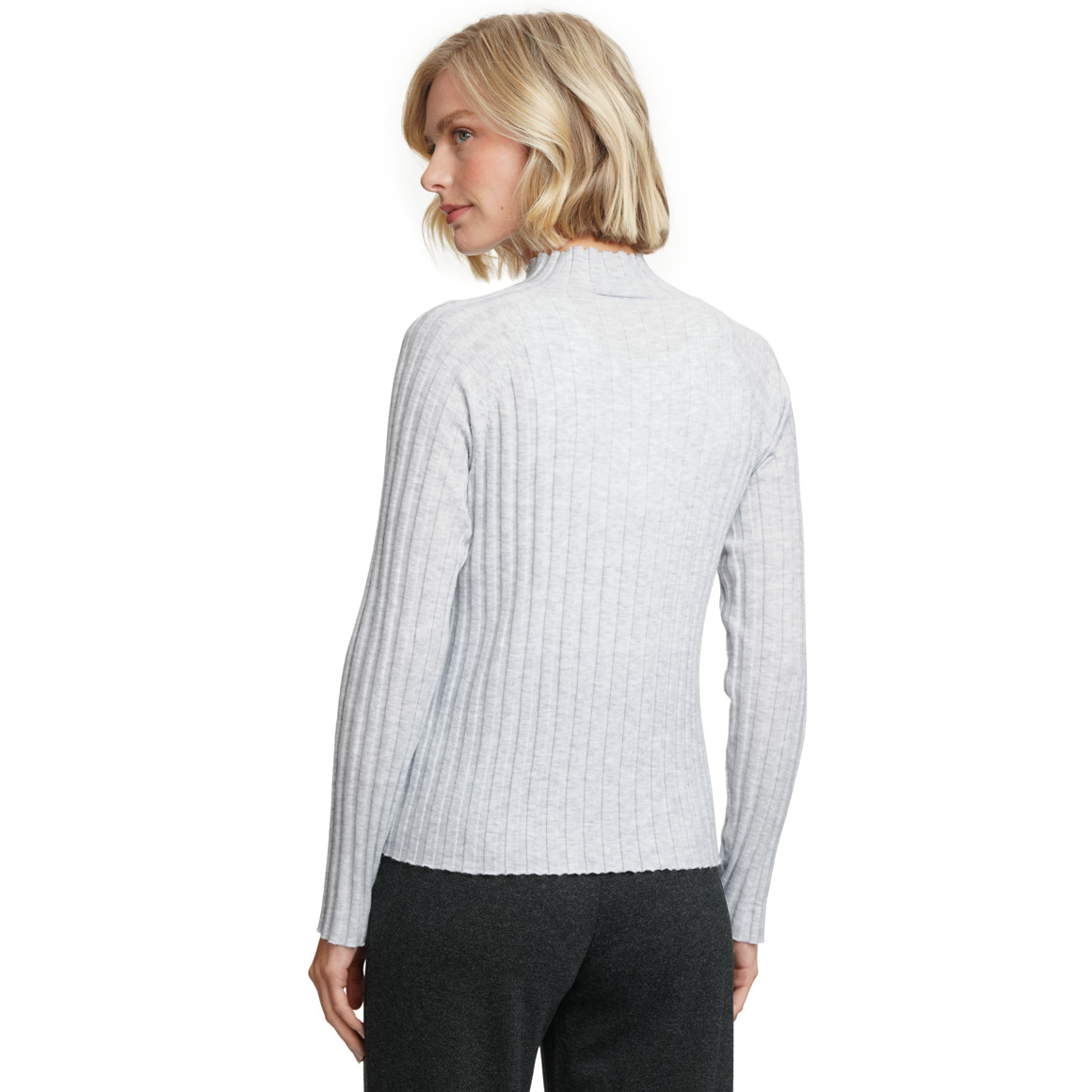 Dames shirt lange mouwen met col