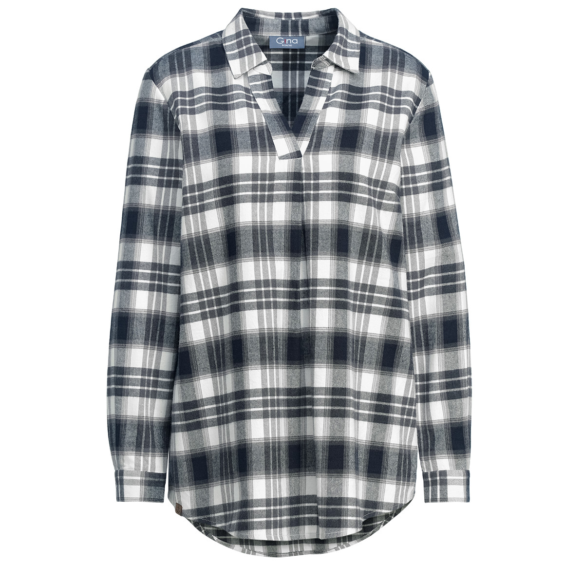 Damesblouse met ruitjesmotief