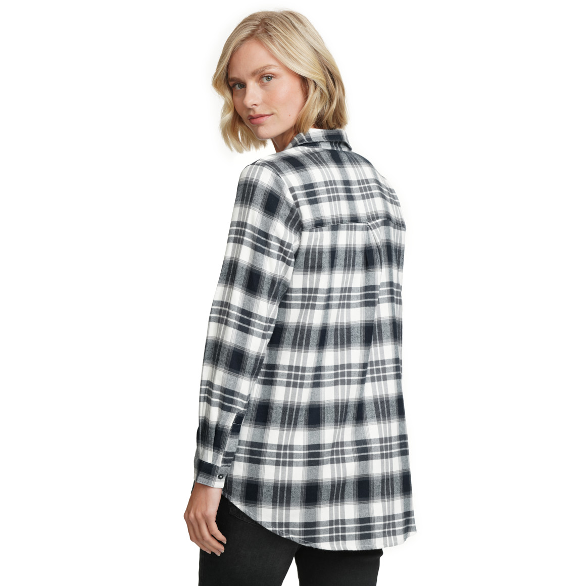 Damesblouse met ruitjesmotief