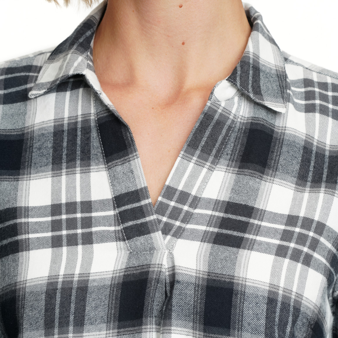 Damesblouse met ruitjesmotief