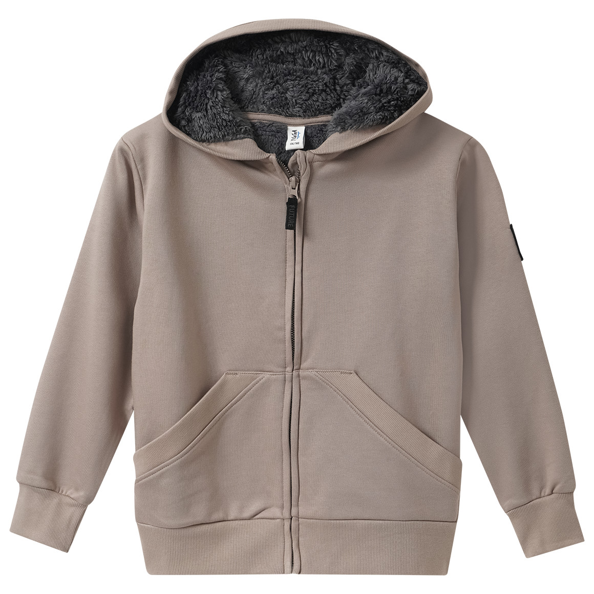 Jungen Sweatjacke mit Teddyplüsch