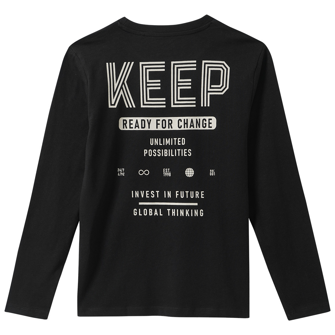 Jungen Langarmshirt mit Rücken-Print