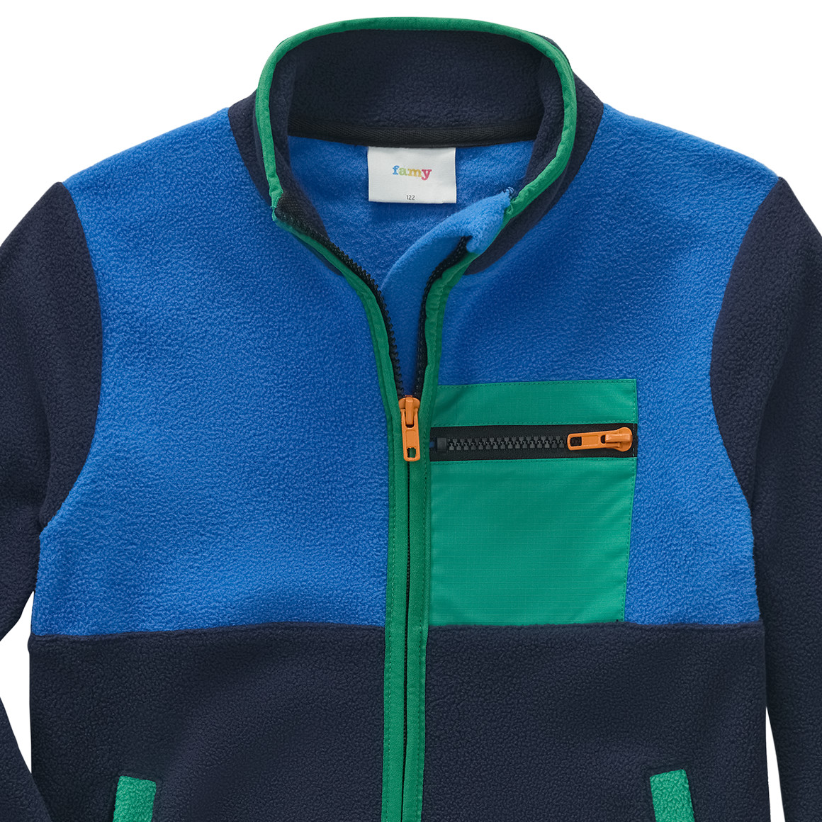 Jungen Fleecejacke mit Farbteilern