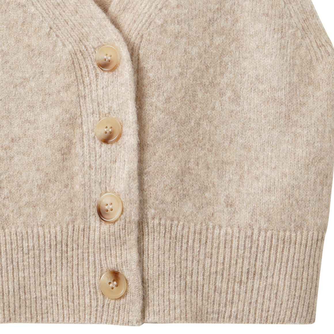 Meisjes gebreid vest met knopen