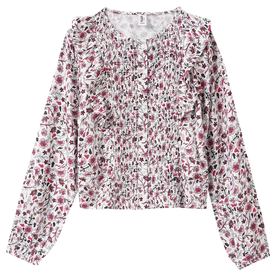 Meisjesblouse in gebloemde look