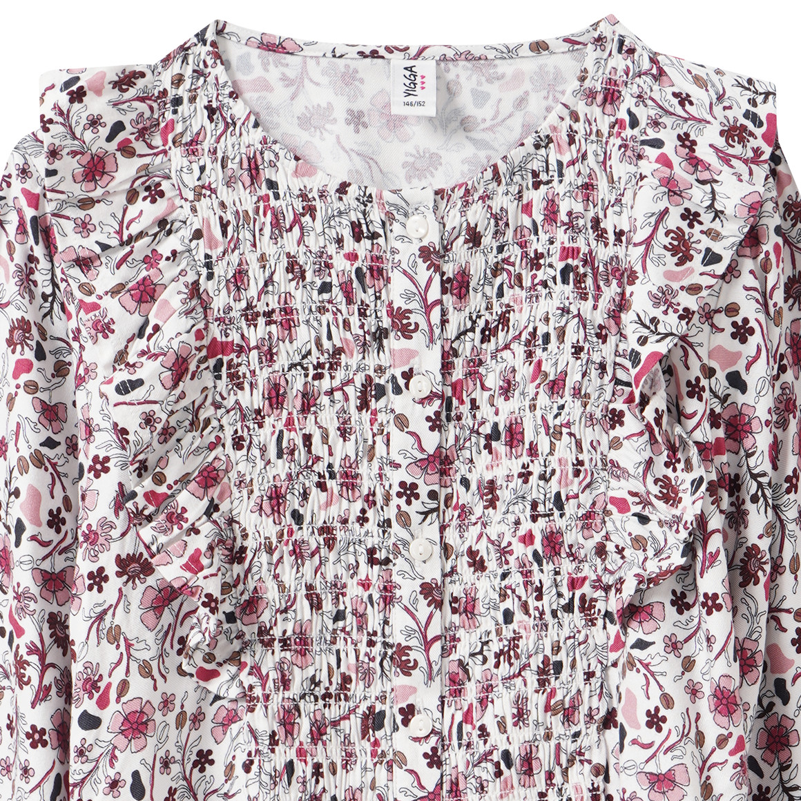 Meisjesblouse in gebloemde look