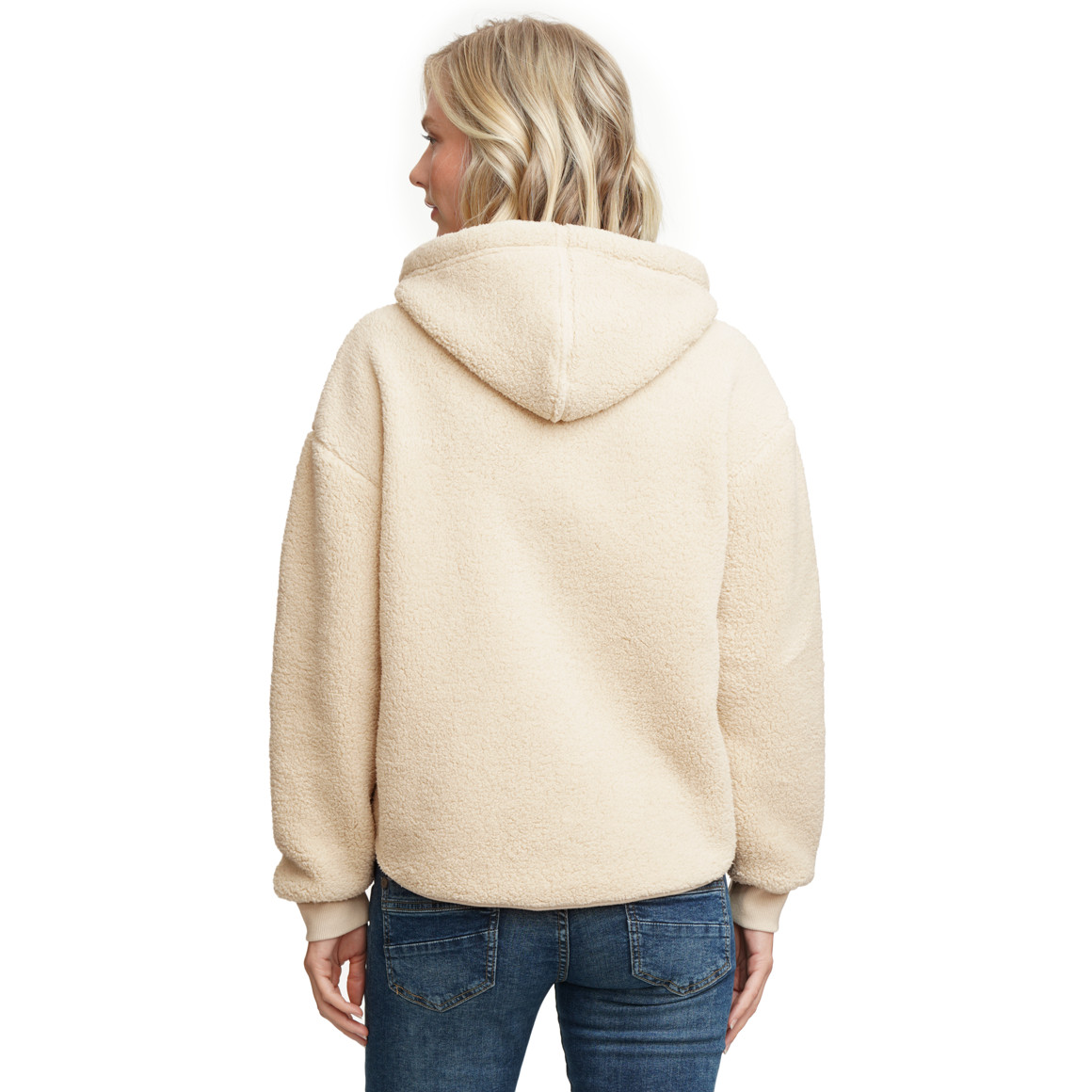 Dames hoodie gemaakt van teddy pluche