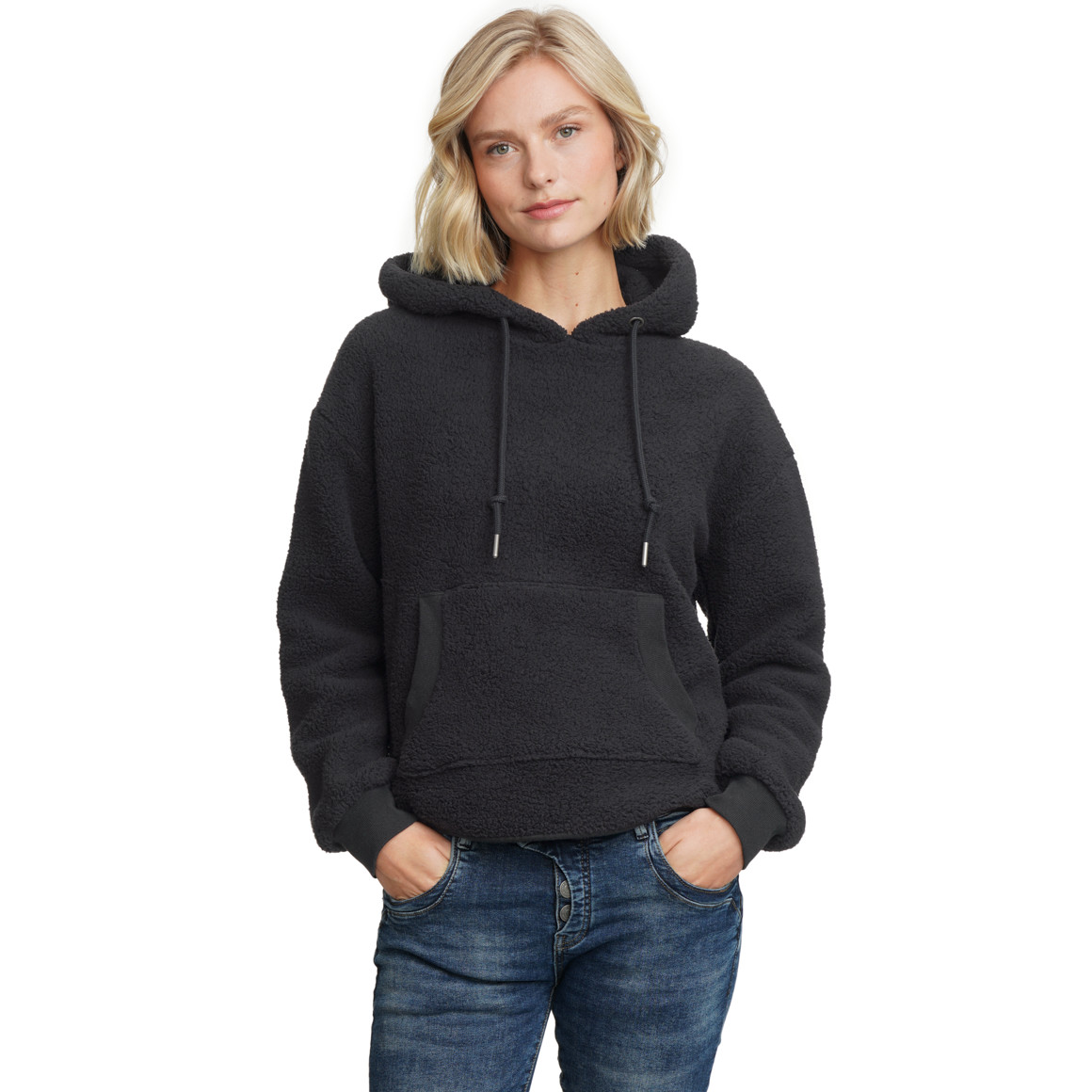 Dames hoodie gemaakt van teddy pluche