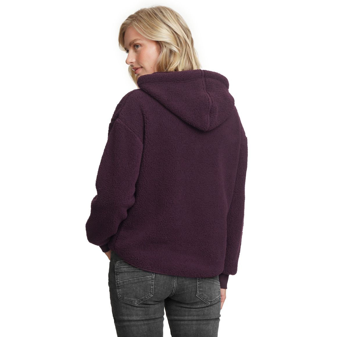 Dames hoodie gemaakt van teddy pluche
