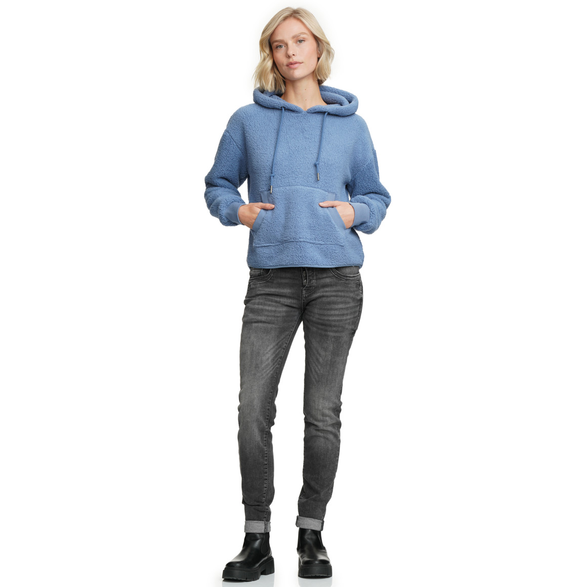 Dames hoodie gemaakt van teddy pluche