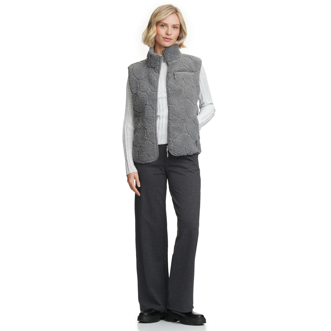 Dames bodywarmer met hartjespatroon