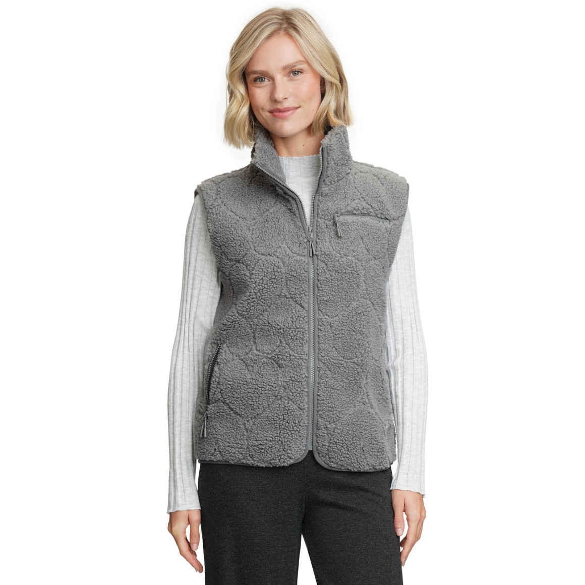 Dames bodywarmer met hartjespatroon