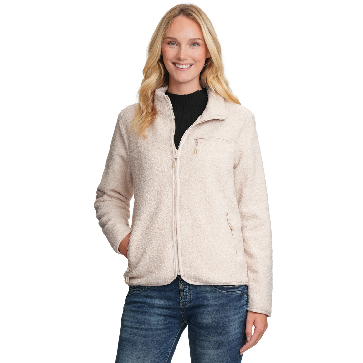 Damen Teddyjacke mit Stehkragen