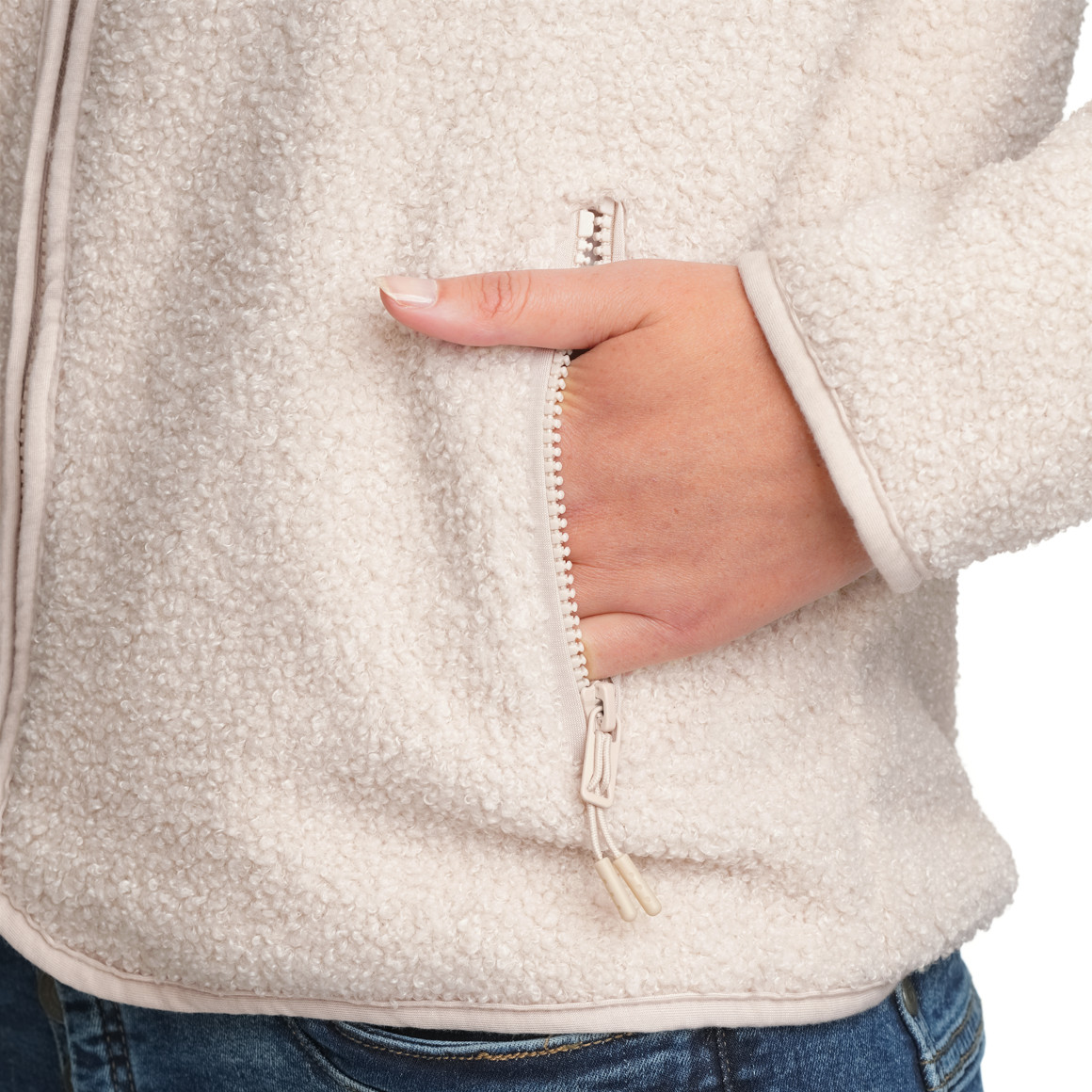 Damen Teddyjacke mit Stehkragen