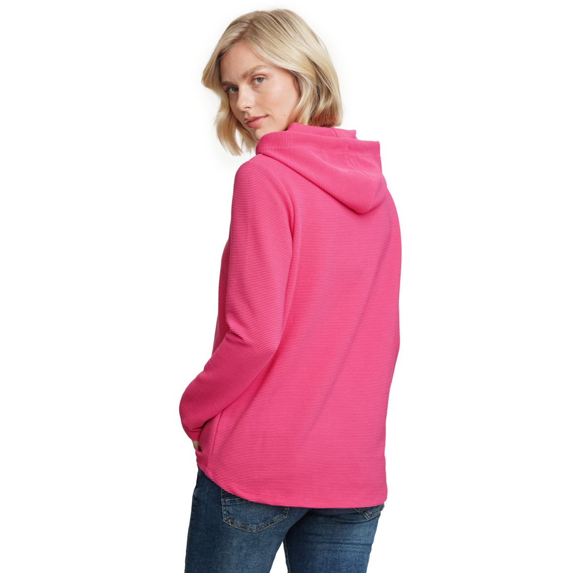 Dames shirt lange mouwen met capuchon