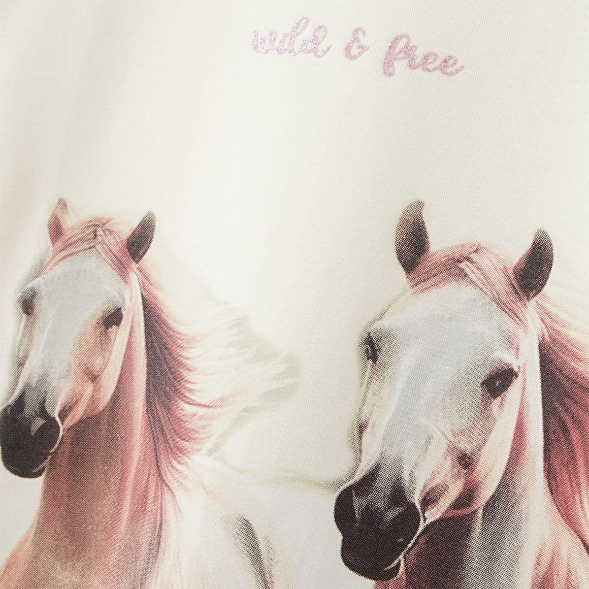 Meisjes T-Shirt lange mouwen met paardenprint