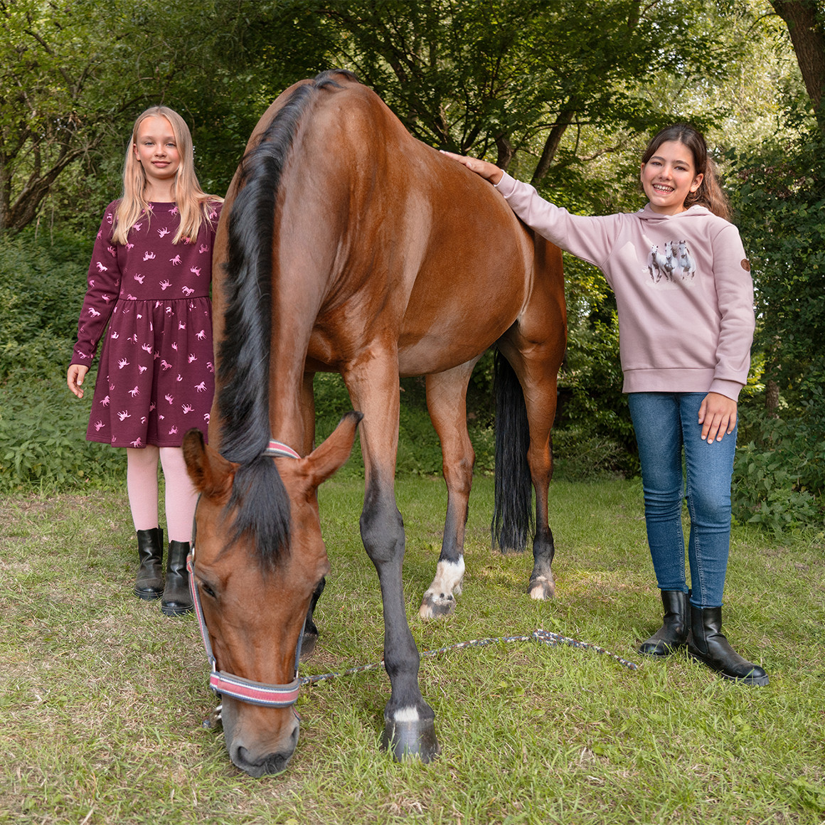 Jurken met paardenprint voor meisjes