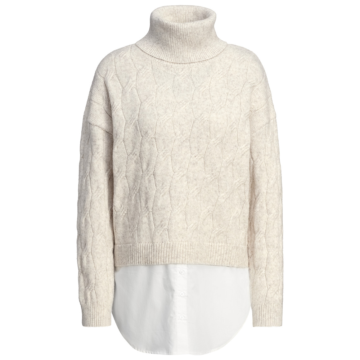Damen Strickpullover im Lagen-Look