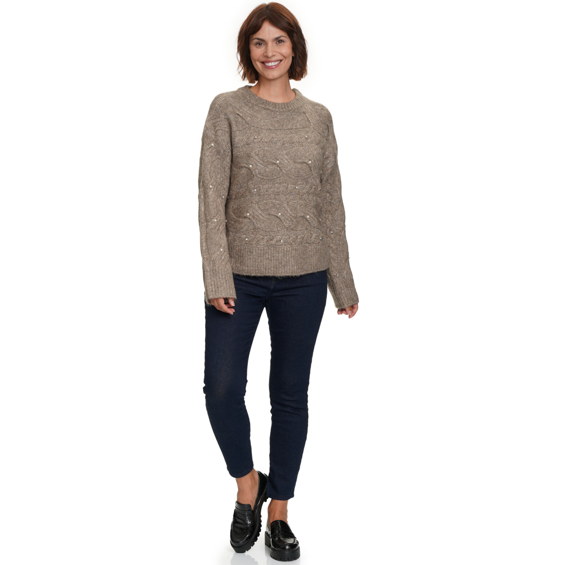 Gebreide trui met parels Dames
