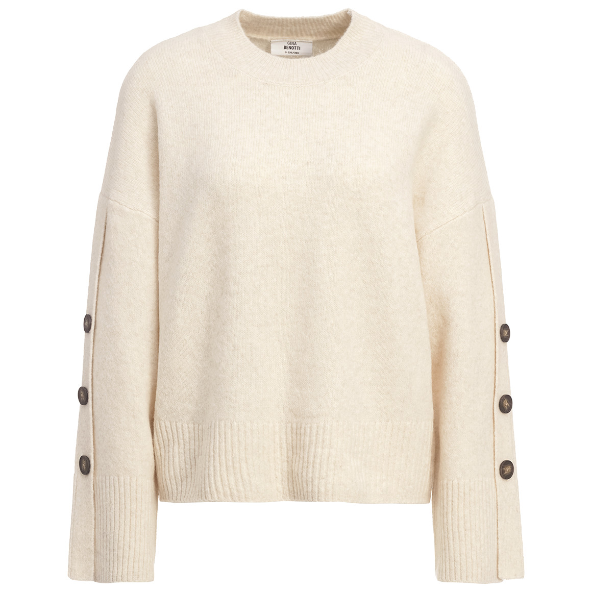 Dames gebreide trui met sierknopen