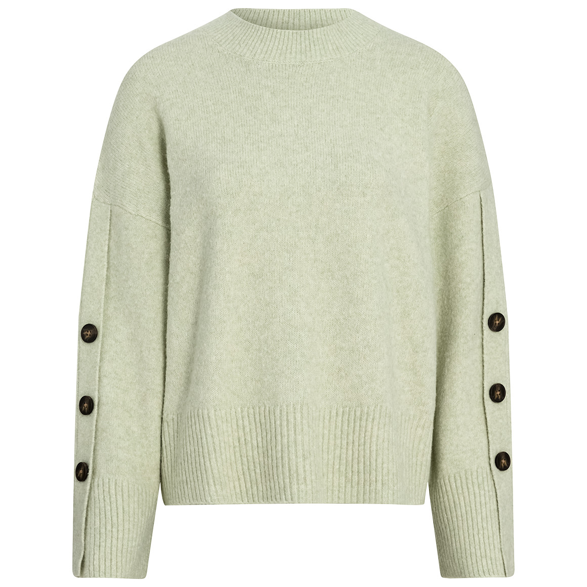 Dames gebreide trui met sierknopen