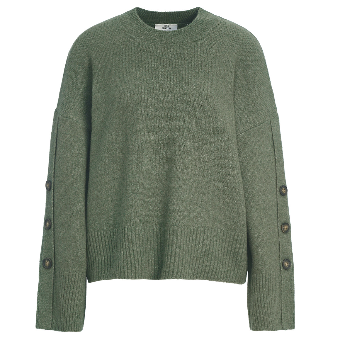 Dames gebreide trui met sierknopen