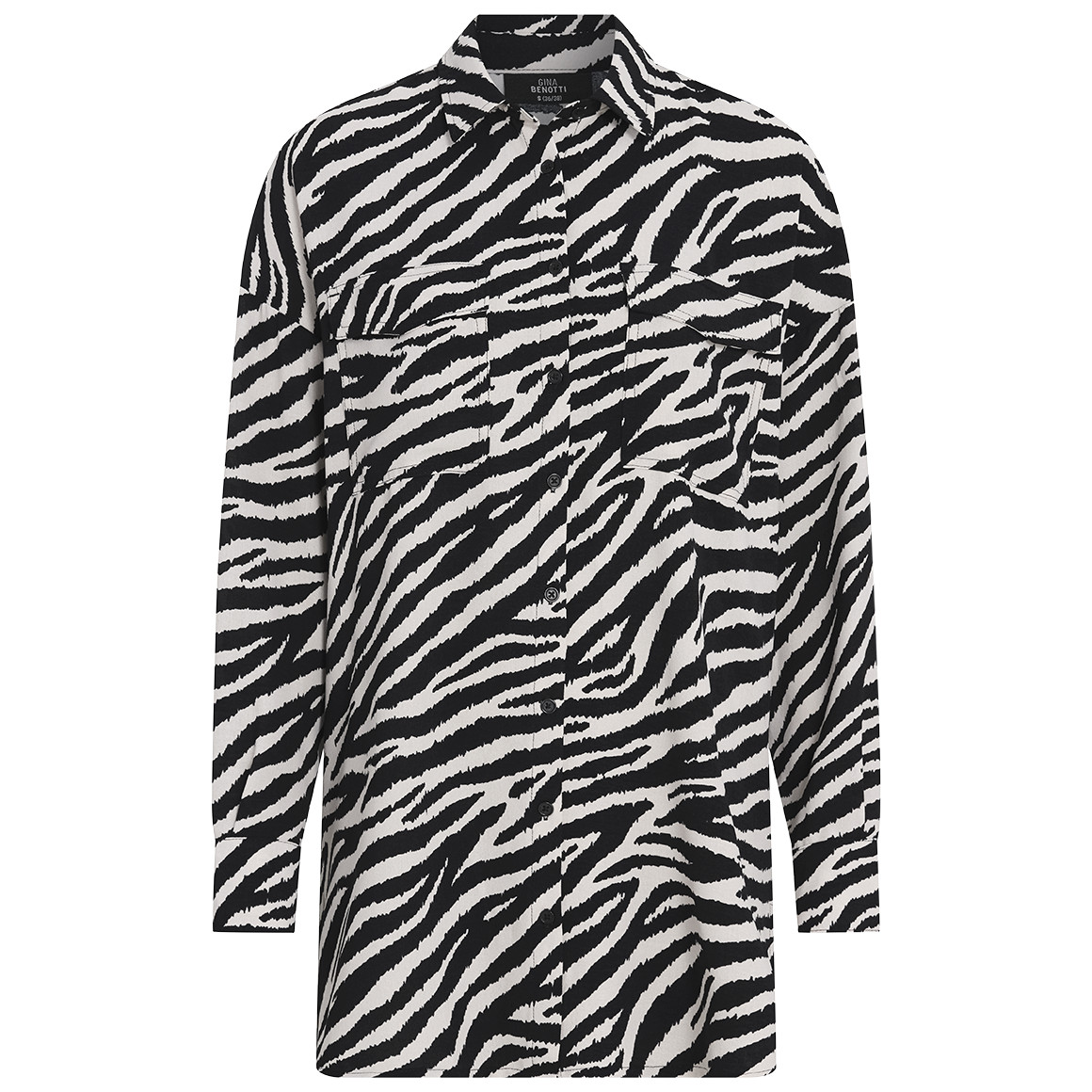 Damen Longbluse mit Animal-Print