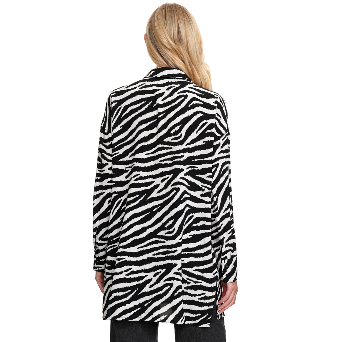 Damen Longbluse mit Animal-Print