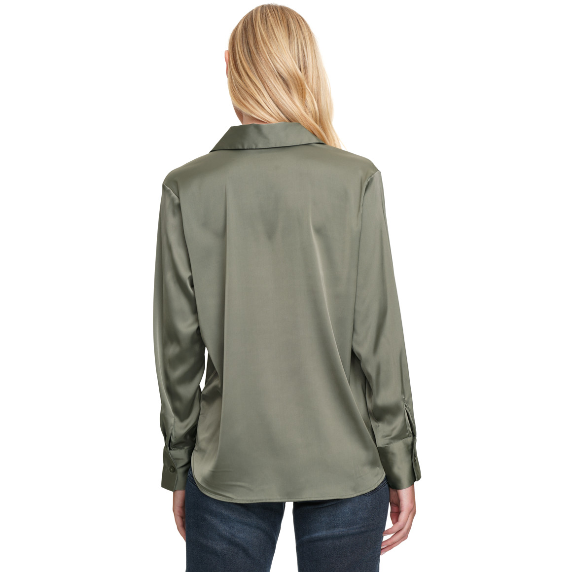 Damesblouse met satijnlook