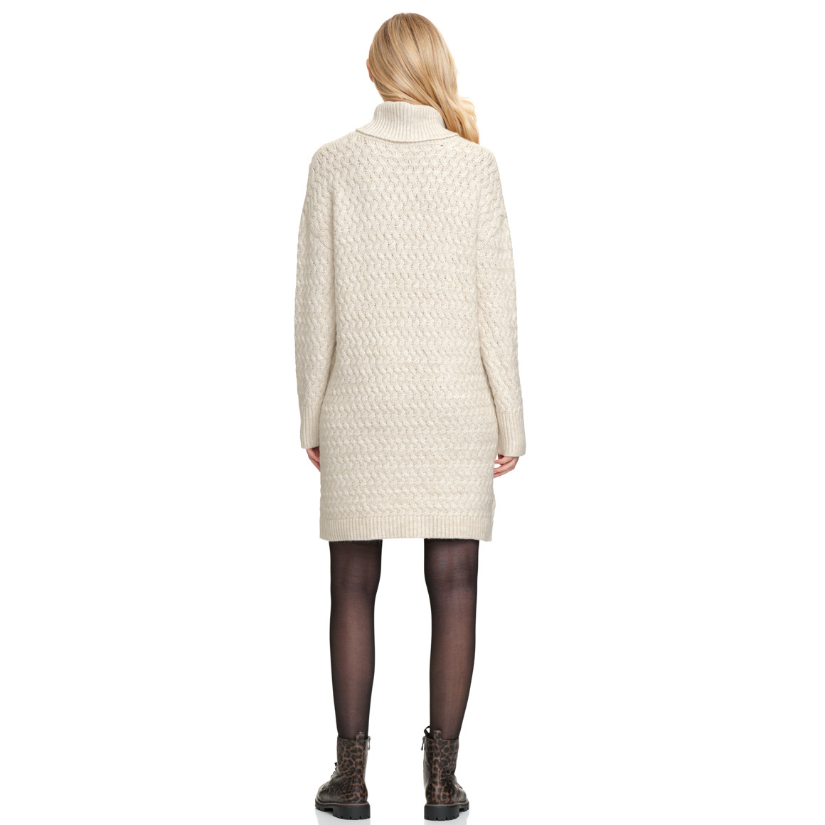 Dames gebreide jurk met col