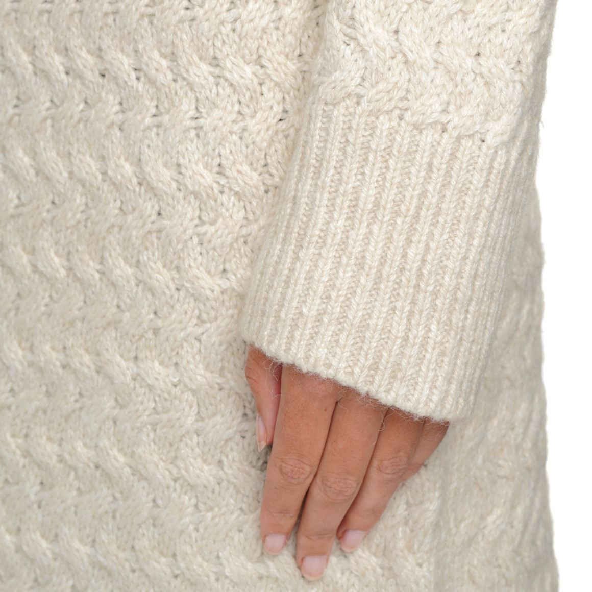 Dames gebreide jurk met col